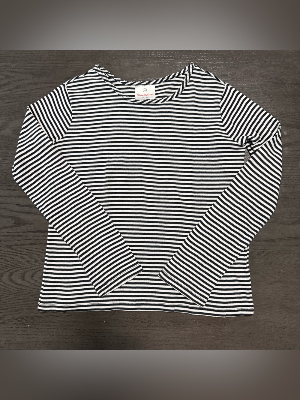 Hanna Andersson Girls Striped Pima Cotton Long Sleeve Top Size 140 / 10